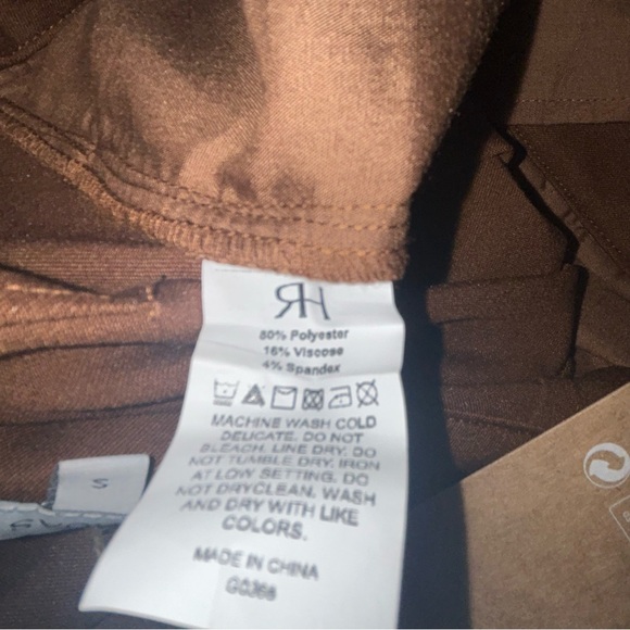 RIHOAS The Coffee Button Slant Pocket Straight Pants size S NWT - Picture 10 of 10